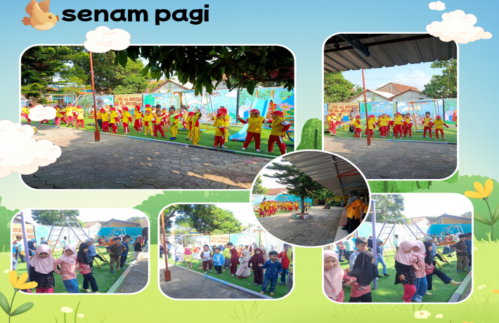 Senam Pagi Ceria di Hamparan Rumput Hijau TK dan KB Al Irsyad 02 Cilacap