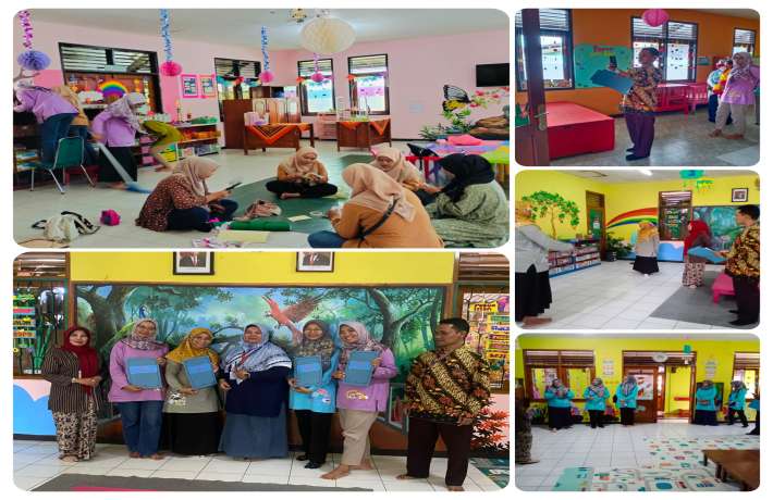 Kekompakan Walimurid Mengikuti Lomba Kebersihan Dan Keindahan Kelas 