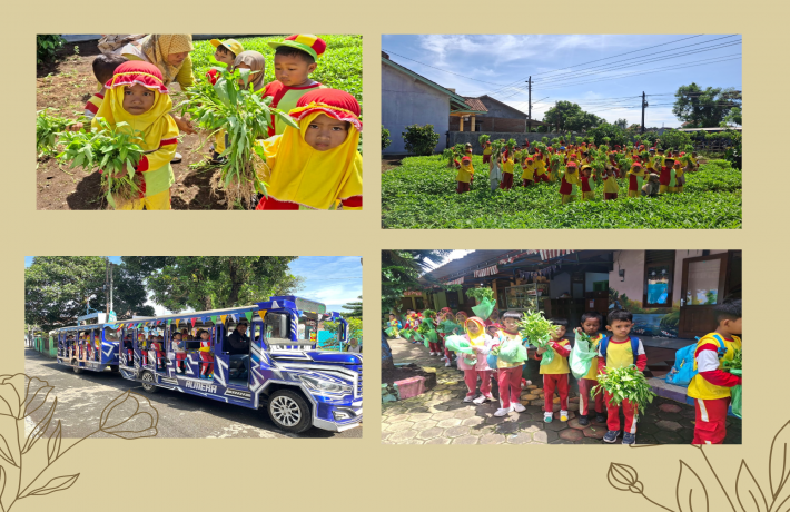Outing Class Panen Raya Kangkung TK dan KB Al Irsyad 02 Cilacap