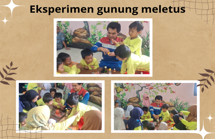 Eksperimen Lava Gunung Berapi Bersama My Dady My Hero 